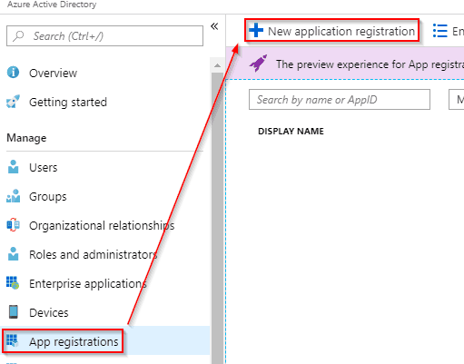 Image depiction of how to add an app registration in azure ad
